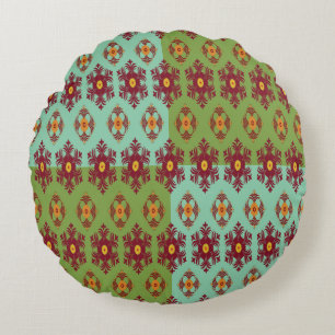 Geometric Patchwork Throw Pillow – Modern Purple C