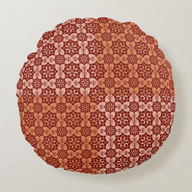 Geometric Patchwork Throw Pillow – Modern Purple C (Front)