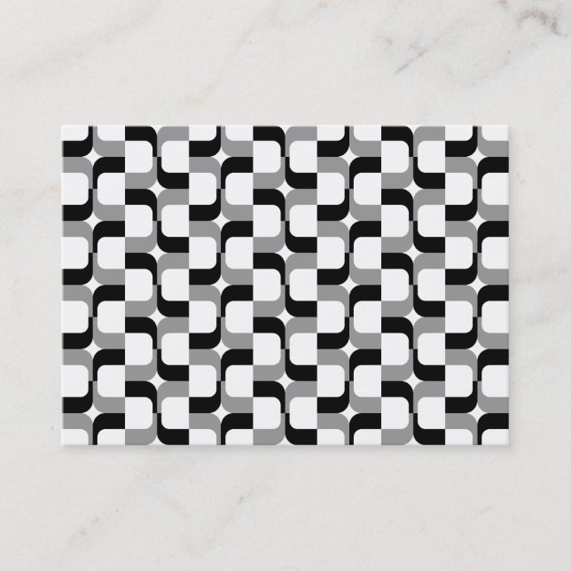 Geometric Pattern 020614 - Black and Grey Business Card (Front)