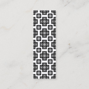 Geometric Pattern 030614 - Black on (Eggshell) Mini Business Card