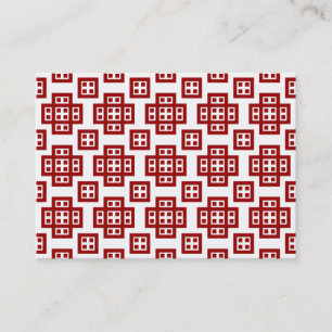 Geometric Pattern 030614 - Ruby Red Business Card