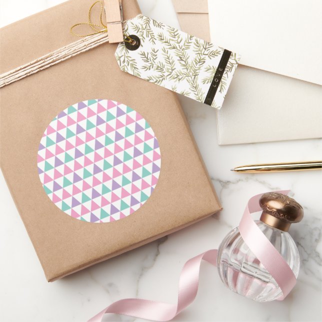 Geometric Pattern 12 Classic Round Sticker (Gifting)