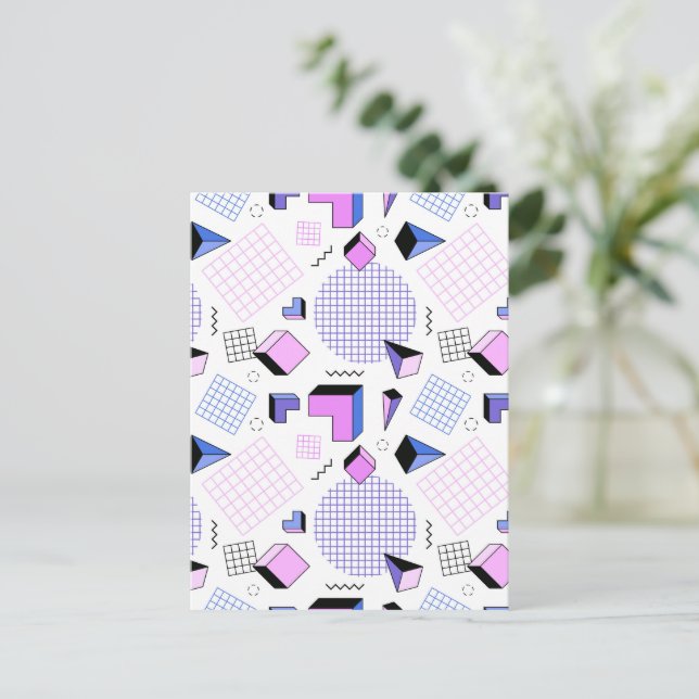 Geometric Pattern 13 Holiday Postcard (Standing Front)