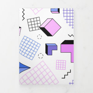 Geometric Pattern 13 Tri-Fold Holiday Card