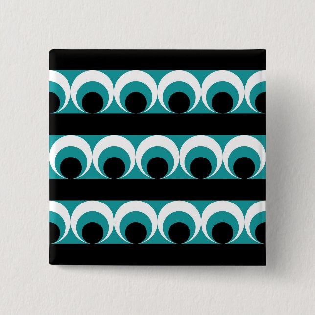 Geometric pattern 15 cm square badge (Front)