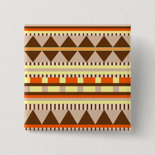 Geometric pattern 15 cm square badge