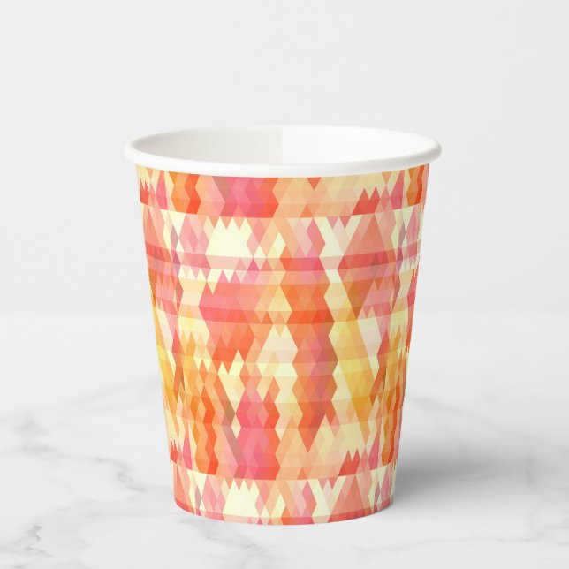 Geometric pattern 1 paper cups (Left)