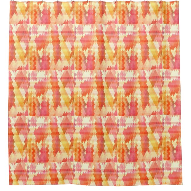 Geometric pattern 1 shower curtain (Front)