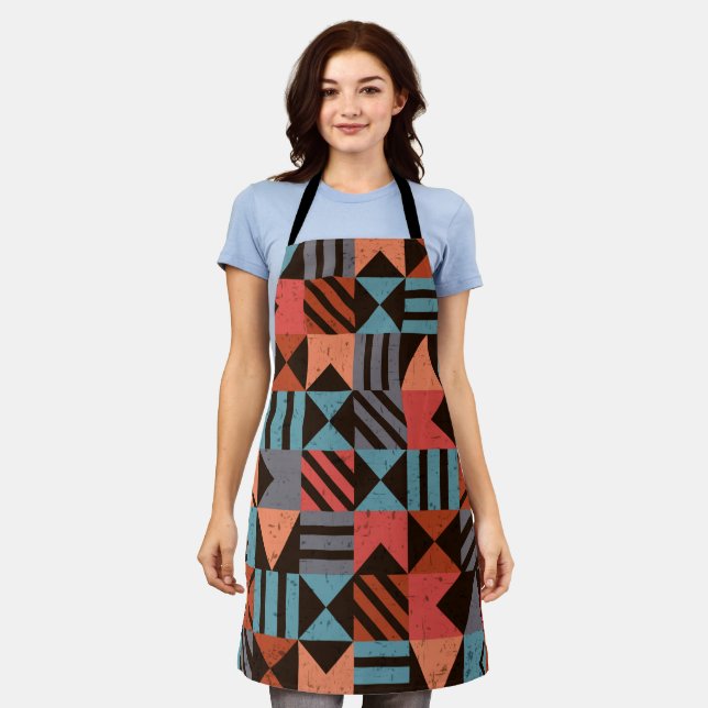 Geometric Pattern 28 Apron (Worn)