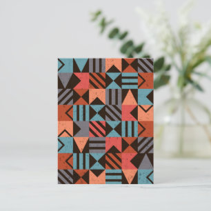Geometric Pattern 28 Holiday Postcard
