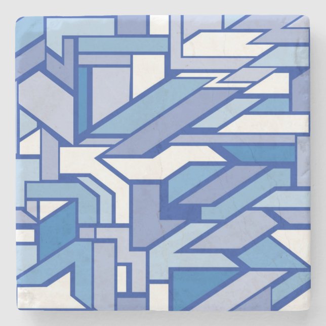 Geometric pattern 2 stone coaster (Front)