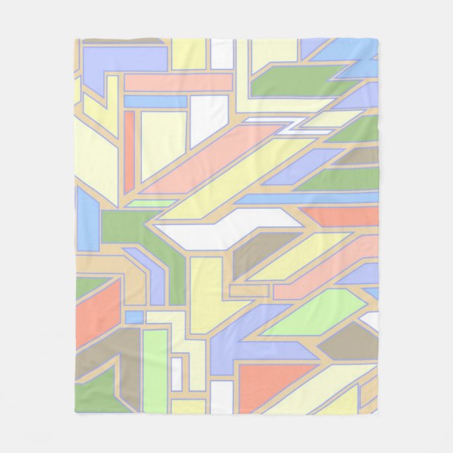 Geometric pattern 3 fleece blanket (Front)