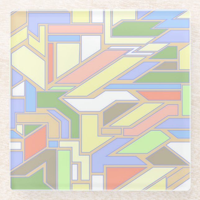 Geometric pattern 3 glass coaster (Front)