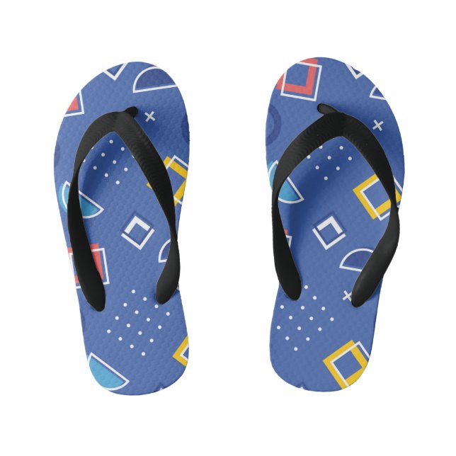 Geometric Pattern 3 Kid's Thongs (Footbed)