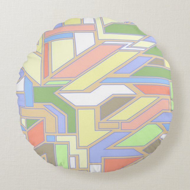 Geometric pattern 3 round cushion (Front)