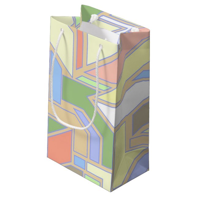 Geometric pattern 3 small gift bag (Back Angled)