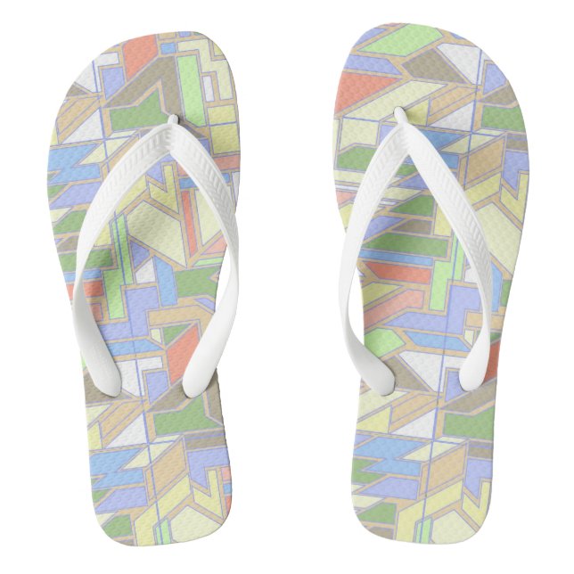 Geometric pattern 3 thongs (Footbed)