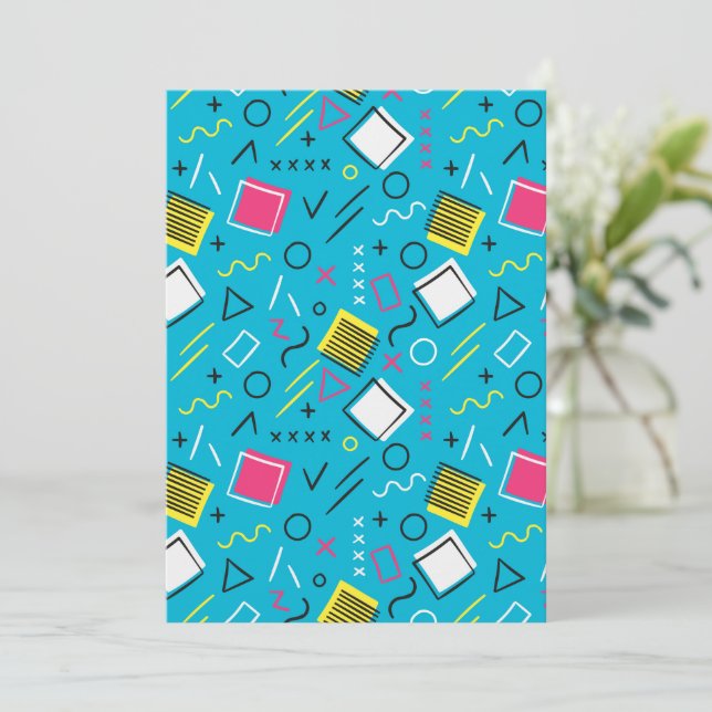 Geometric Pattern 4 Thank You Card (Standing Front)