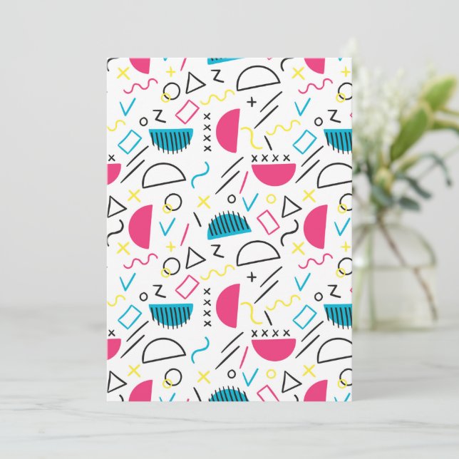 Geometric Pattern 5 Card (Standing Front)