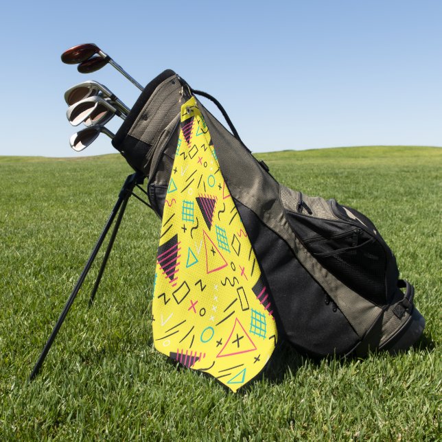 Geometric Pattern 6 Golf Towel (Green)