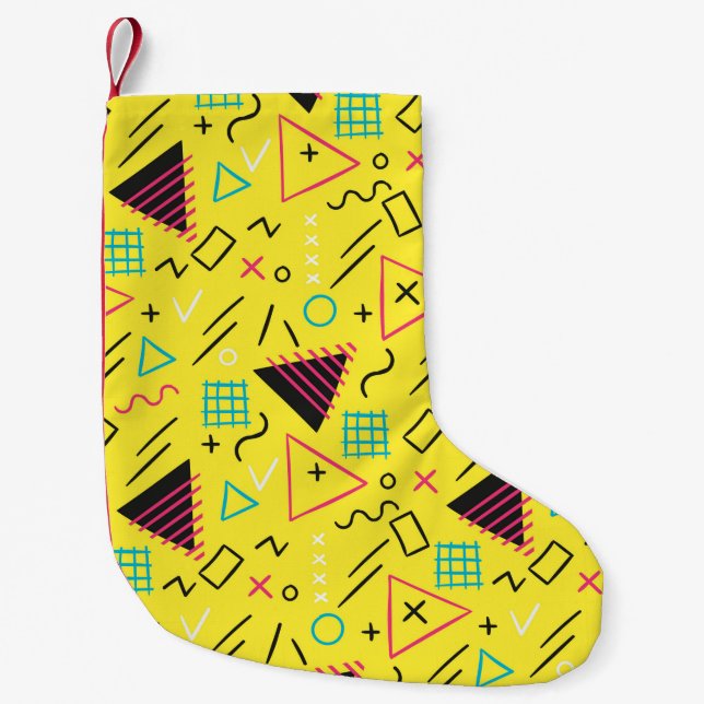 Geometric Pattern 6 Small Christmas Stocking (Front)