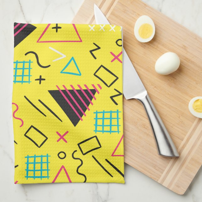 Geometric Pattern 6 Tea Towel (Quarter Fold)