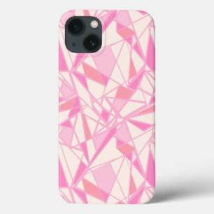 Geometric pattern abstract colour pink iPhone 13 case