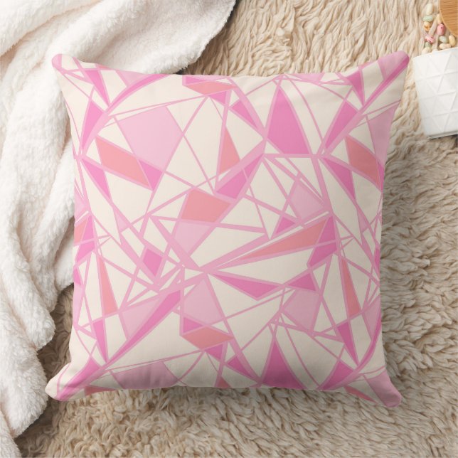 Geometric pattern abstract colour pink  cushion (Blanket)