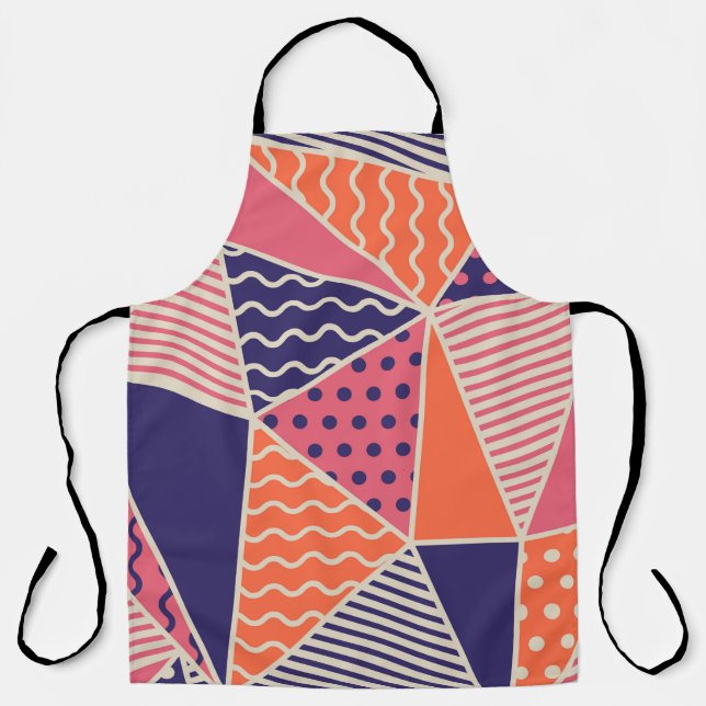 Geometric pattern. Abstract triangle background. V Apron (Front)