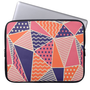 Geometric pattern. Abstract triangle background. V Laptop Sleeve