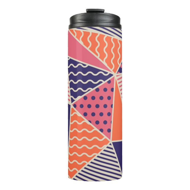 Geometric pattern. Abstract triangle background. V Thermal Tumbler (Front)