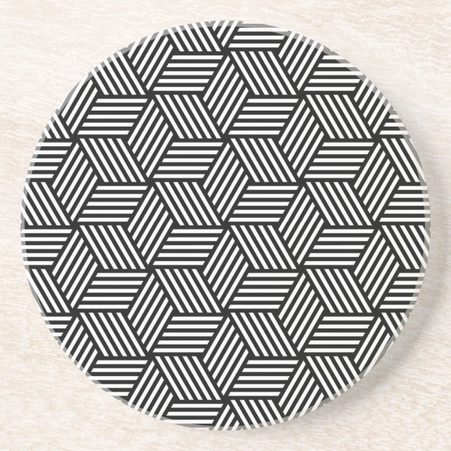 Geometric pattern art design coaster (Front)