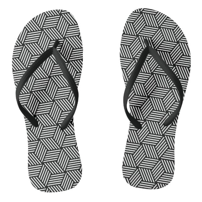 Geometric pattern art design thongs (Footbed)