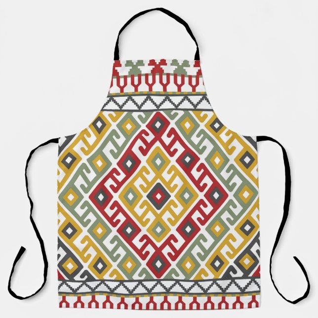 Geometric pattern background in Indian, Turkish st Apron (Front)