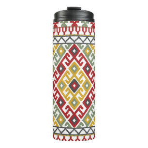 Geometric pattern background in Indian, Turkish st Thermal Tumbler