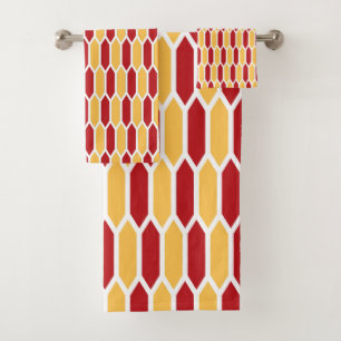 Geometric Pattern Bath Towel Set