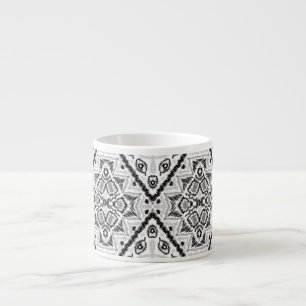  Geometric ,pattern , black and white  Espresso Cup