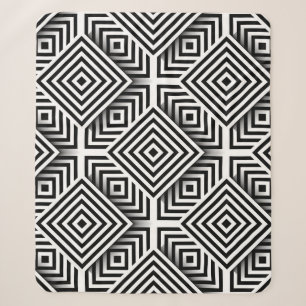 Geometric pattern. Black and white. Squares and st Sherpa Blanket