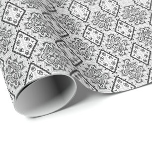 Geometric ,pattern , black and white wrapping paper