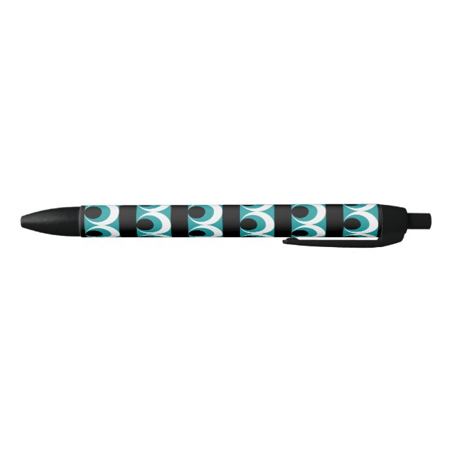 Geometric pattern black ink pen (Bottom)