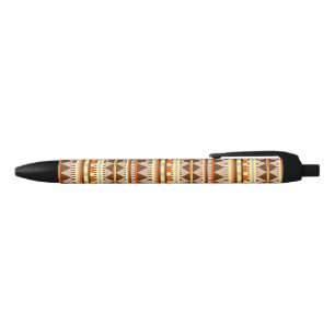 Geometric pattern black ink pen