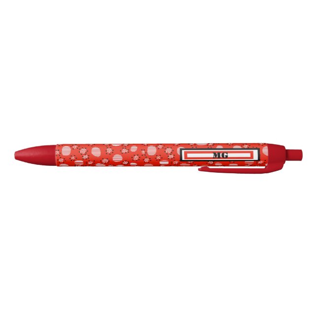 Geometric pattern black ink pen (Bottom)