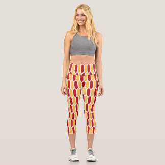 Geometric Pattern Capri Leggings