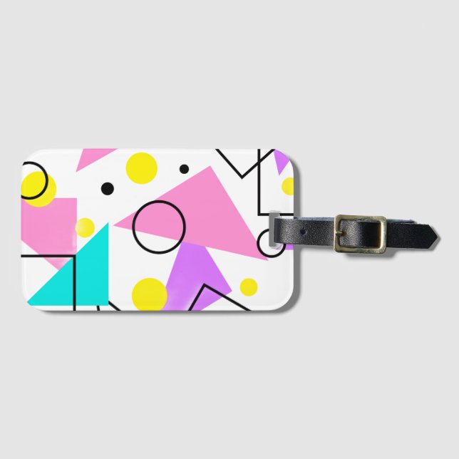 Geometric, Pattern, Circles Luggage Tag (Front Horizontal)