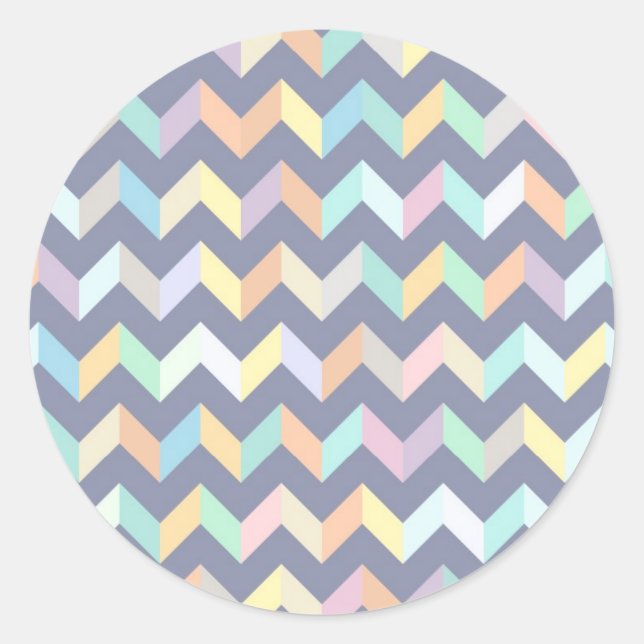 Geometric Pattern Classic Round Sticker (Front)