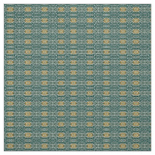 Geometric Pattern Copper Turquoise Fabric