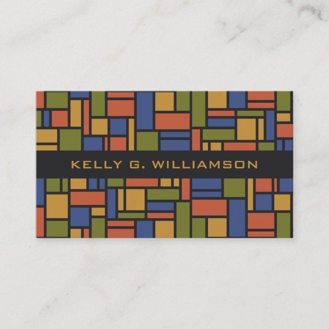 Geometric Pattern custom business cards (Front)