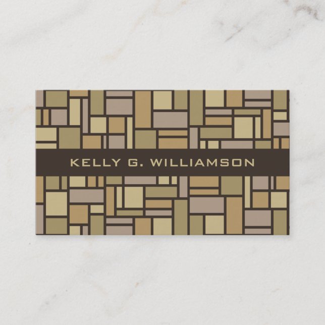 Geometric Pattern custom business cards (Front)