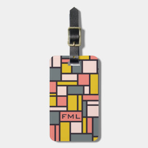 Geometric Pattern custom luggage tag