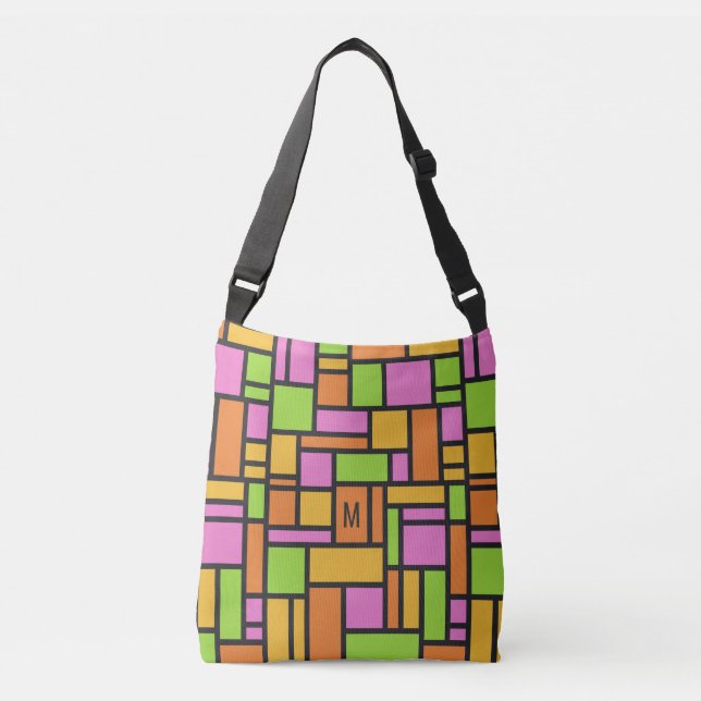 Geometric Pattern custom monogram bags (Front)